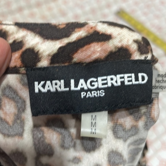Karl Lagerfeld leopard print blouse with front Beau - Picture 6 of 9
